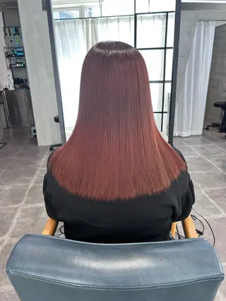 セミロング カラー 韓国×髪質改善カラー 💎hinaのヘアスタイル