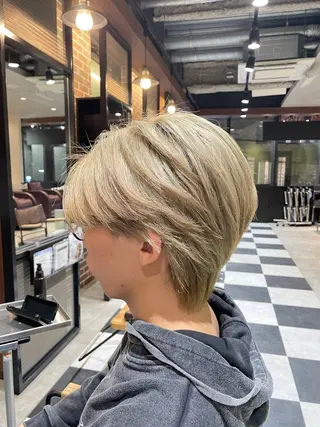 ショート メンズ センターパート/ メンズパーマ/怜哉のヘアスタイル