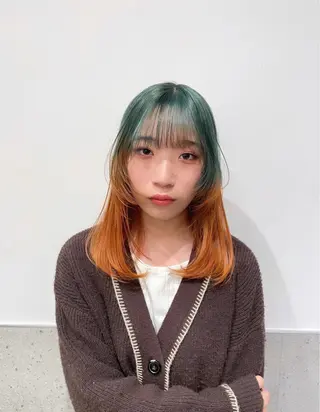 ミディアム GO TODAY SHAiRE SALON 原宿本店所属・REINA/ブリーチ /ハイトーン/原宿のヘアスタイル