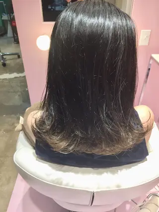 ミディアム 所渉/韓国レイヤー /ウルフカットのヘアスタイル