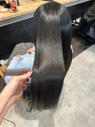 ロング パーマ hub hair レイヤー/透明感のヘアスタイル