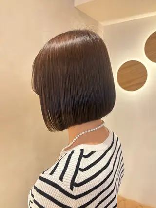 ミディアム カラー シンバヒナノ/パーマ レイヤー/髪質改善のヘアスタイル