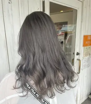 ロング カラー MOLLA 浅香山店所属・谷口ゆめ/縮毛矯正/ 大人女子/眉ワックスのヘアスタイル