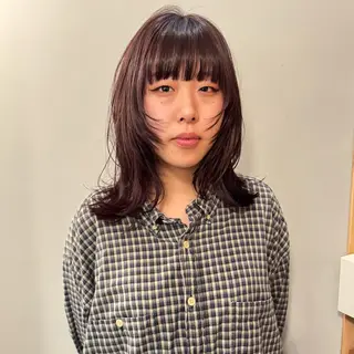 ミディアム カラー 🌿レイヤーボブ/パ ーマ🌿　木梨健太のヘアスタイル