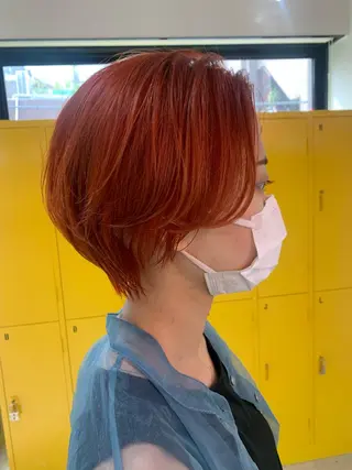 ショート カラー ヘアアレンジ 🧨ブリーチー×ボブ レイヤー💎じゅえるのヘアスタイル