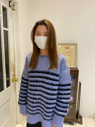 セミロング 原田 梓未のヘアスタイル