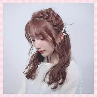 ロング ヘアアレンジ 💗ガーリーヘア🎀 saki💗のヘアスタイル
