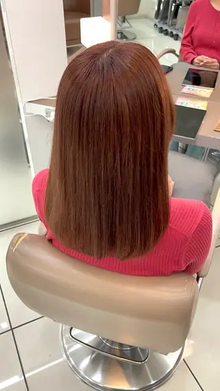 セミロング カラー 羽エクステ/シール エクステ/横浜駅5分のヘアスタイル