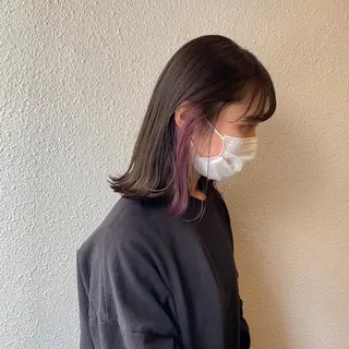 ミディアム カラー しゅうさん🍝 麻田秀太郎のヘアスタイル