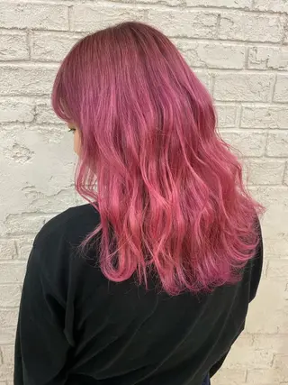 ロング カラー オリーブ/アッシュ やわらか透明感カラーのヘアスタイル