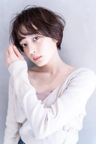 ショート カラー サイエンスアクア/艶 髪/レイヤー/清水のヘアスタイル