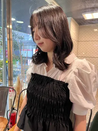 セミロング 似合わせカットカラー 🤍🎀honokaのヘアスタイル