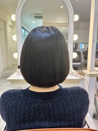 ミディアム ボブ職人/ボブ縮毛 髪質改善のヘアスタイル