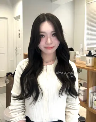 ロング 韓国ヘア ‎⟡.·KANA🐥のヘアスタイル