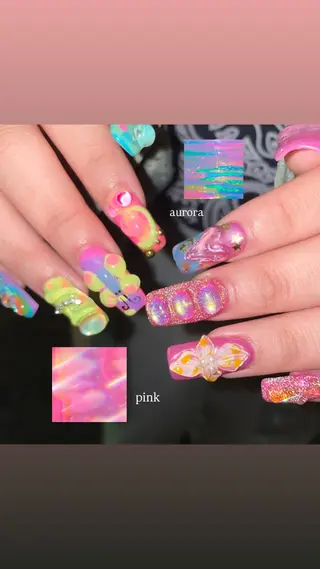 セミロング oak nail所属・myuone ☆miyuのネイルデザイン