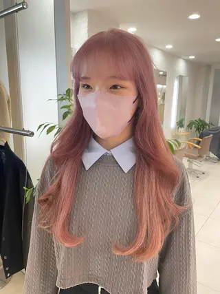 ロング nuu 栄所属・🧸SAKI🎀 韓国レイヤーのヘアスタイル