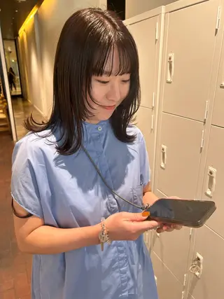 ミディアム カラー CURIO/南船場 /RIN💈🍎のヘアスタイル