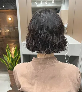 ショート パーマ ボブパーマコテ巻き風 パーマNo1深江秀平のヘアスタイル