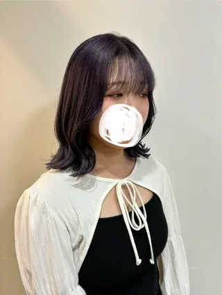 ミディアム カラー 札幌パーマ 髪質改善/後藤海音のヘアスタイル
