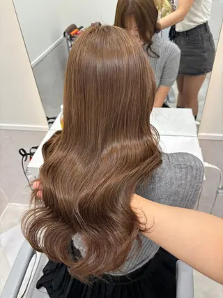 ロング 💎のぼりゆい/大須 ブリーチなしWカラーのヘアスタイル