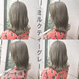 ミディアム カラー 縮毛矯正⭐️ TAKAHIROのヘアスタイル