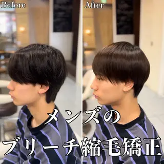 ショート パーマ メンズ 🔮メンズ縮毛矯正 毛流れパーマ💎竹永のヘアスタイル