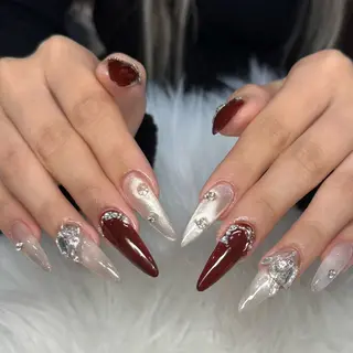 ネイル hami🎀うかん 🎀チップ長さ出しのネイルデザイン