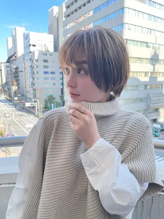 ショート 縮毛/ショート/ ボブ/レイヤー/小原のヘアスタイル