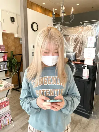 セミロング カラー 田中   麗彩也のヘアスタイル