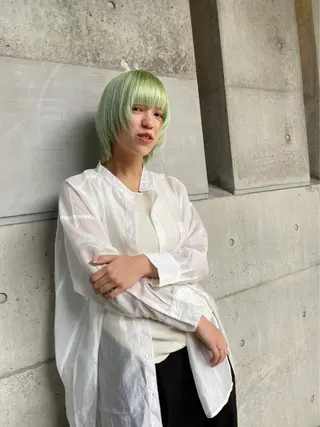 ミディアム カラー 鈴木直之/ハイトーン /ボブ/美髪矯正のヘアスタイル