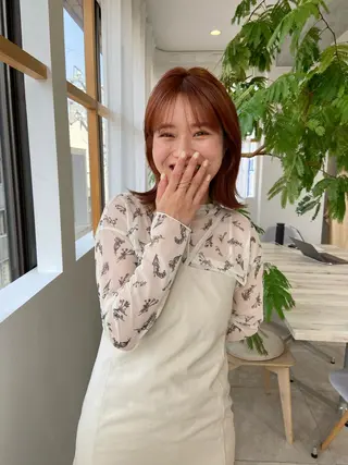 ミディアム カラー ヘアアレンジ 田中 あやなのヘアスタイル