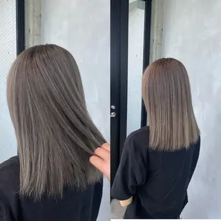 カラー 暖色/ハイトーン/ カラー/HBLのヘアスタイル