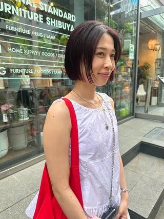 ミディアム カラー yurika☁️ 似合わせ｜レイヤーのヘアスタイル