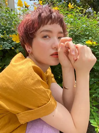 ショート カラー 透明感カラーブリーチ 🌼シゲモトアヤ🌼のヘアスタイル
