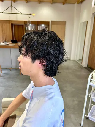 ショート パーマ メンズ fulam所属・佐藤悠生/郡山 メンズパーマ.カットのヘアスタイル