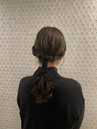 セミロング 透明感🍨レイヤー ヘアセット/miyuのヘアスタイル