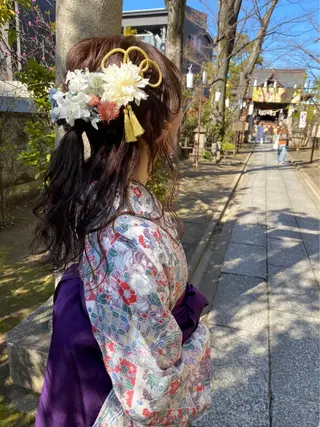 ロング ヘアアレンジ 小顔似合わせ 前田ヒロコのヘアスタイル