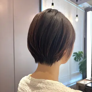 ショート カラー ボブ/レイヤー/透明 感カラー/dai🌿のヘアスタイル