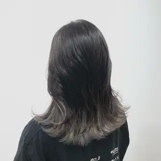 セミロング カラー ヘアアレンジ キヨミ 韓国レイヤーカットのヘアスタイル