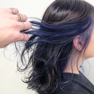 セミロング カラー 🤍💕ブリーチカラ ーAyaka💕🤍のヘアスタイル