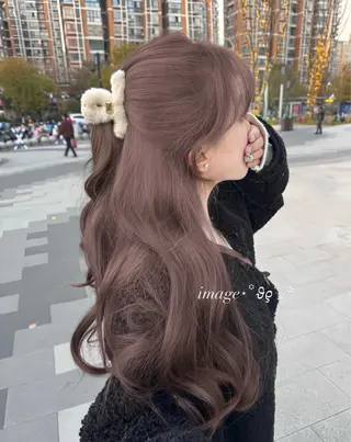 ロング 淡色ラベンダー♡ ニーナ🎀🦙のヘアスタイル