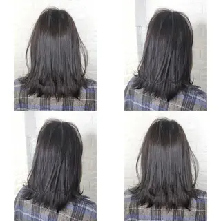 ミディアム カラー KIZU 髪質改善 怪談を語る美容師のヘアスタイル