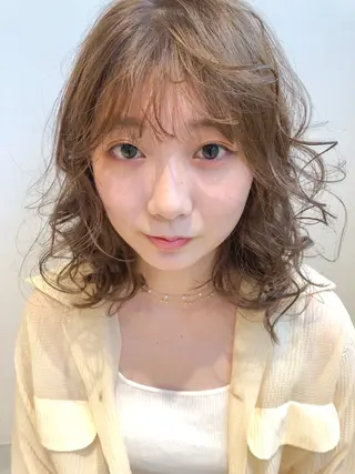 セミロング カラー パライソ南公園店小嶋 さつきのヘアスタイル