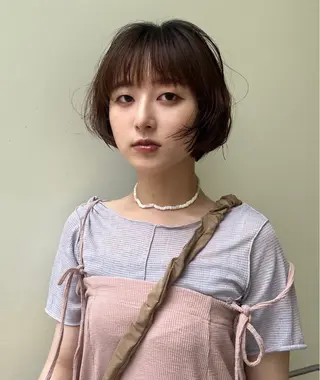 ミディアム カラー 名古屋栄/ブリーチ/ ボブ🧃木下桃嘉のヘアスタイル