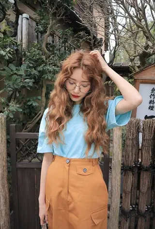 ロング カラー パーマ atelier doux dimanche（アトリエ・ドゥー・ディマンシュ）所属・Fukamiレイヤー 透明感カラーのヘアスタイル