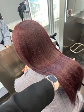 ミディアム カラー ヘアアレンジ ハイトーン/透明感 髪質改善/rinaのヘアスタイル