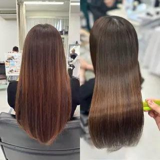 ロング 山崎結菜 🫧透明感カラーのヘアスタイル