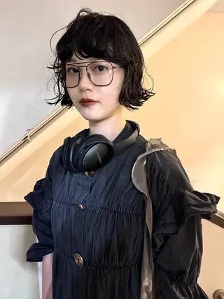 ショート パーマ ヘアアレンジ 丸山渉/パーマ エフェクトブリーチのヘアスタイル