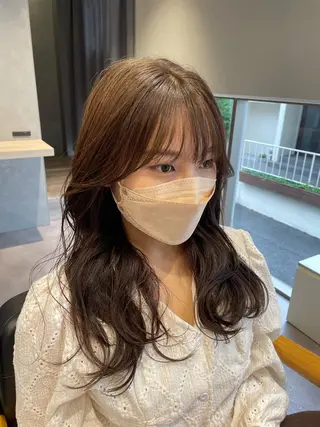 ロング カラー 韓国風/オシャレ /縮毛矯正/滝口琴未のヘアスタイル