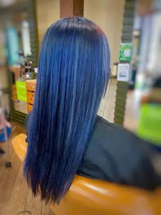 セミロング カラー 奥田 勝亮のヘアスタイル